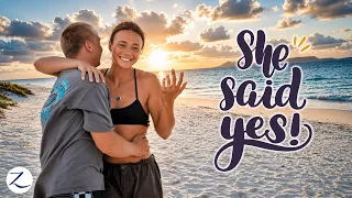 We pulled off a SURPRISE BEACH PROPOSAL! 💍