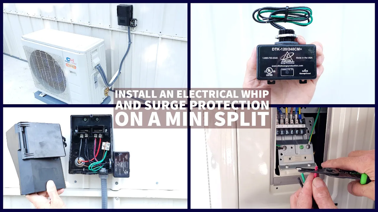 Installing an Electrical Whip and Surge Protection on a Mini Split!