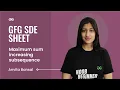 Maximum Sum Increasing Subsequence GFG SDE Sheet Anvita Bansal GeeksforGeeks Practice
