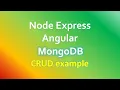 Angular MongoDB example with Node js Express MEAN stack CRUD App