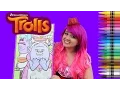 Coloring Trolls The Bergens GIANT Coloring Book Page Crayola Crayons COLORING WITH KiMMi THE CLOWN