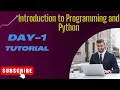 Introduction to Programming and Python l - Tutorial