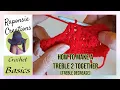 How to crochet Treble 2 Together or Treble Decrease UK term - Crochet Basics 023