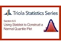 Statdisk Section 6-5 Using Statdisk to Construct a Normal Quantile Plot