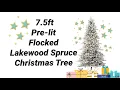 Holiday Time 7 5ft Pre lit Flocked Lakewood Spruce Tree