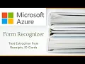 Azure Form Recognizer Prebuilt Model for Receipt Business card ID