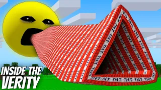 LONGEST TNT TUNNEL to the SCARY VERITY in Minecraft !