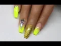 Neon Yellow Acrylic Nail Art