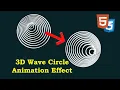 3D Wave Circle Animation Effect HTML CSS Only