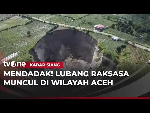Lubang Raksasa Menganga di Area Persawahan Warga Aceh Tengah