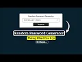 Random Password Generator Using HTML CSS JavaScript MayanCoders
