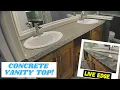 How to make a Double Sink Concrete Countertop Vanity