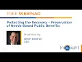 Protecting the Recovery - Preservation of Needs Based Public Benefits