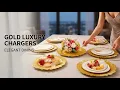 Elevate your large events The ultimate 10-piece bulk set of gold charger plates