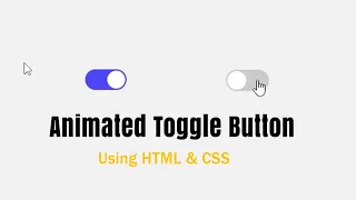 How to Make a Simple Toggle Button Using HTML CSS Beginner Friendly