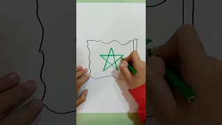 كيف ترسم العلم المغرب طريقة رسم العلم المغربي رسم راية المغرب Shorts المنتخب المغربي  كيف ترسم العلم المغرب طريقة رسم العلم المغربي رسم راية المغرب Shorts المنتخب المغربي