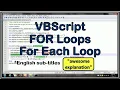 VBScript For Loop Example - VBScript For Each break-VBScript-For Loop-VBScript Basics-Using VBScript