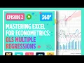 Multiple Linear Regression in Excel Step by Step Econometrics Tutorial