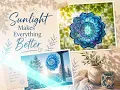 Blue Mandala Wind Spinner for a Peaceful Garden