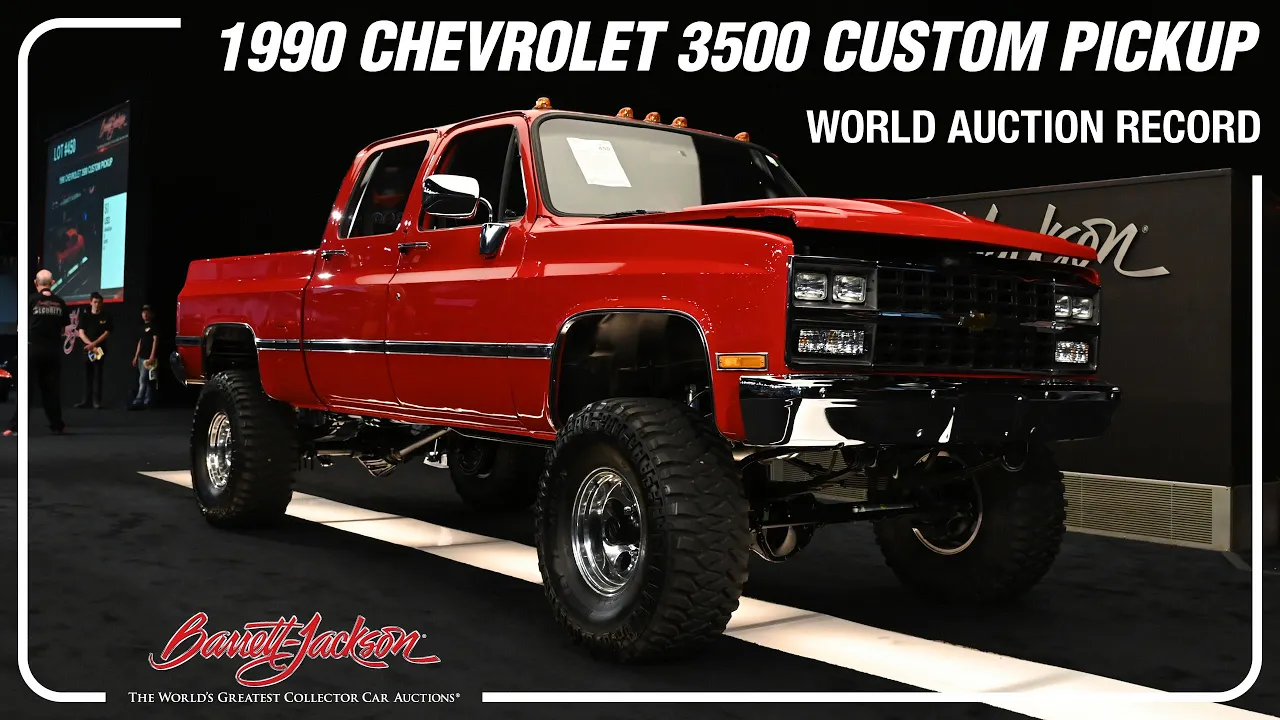 WORLD AUCTION RECORD - 1990 Chevrolet 3500 Custom Pickup - BARRETT-JACKSON 2022 HOUSTON AUCTION