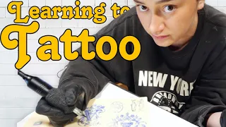Learning to tattoo during nap time (SAHM VLOG)