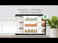 Income Expense Savings Tracker Template Google Sheets Template Complete Walkthrough Tutorial