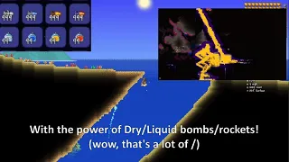Draining entire Terraria ocean with dry rocket Terraria 1 4 explained