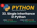 Single Inheritance in Python Object Oriented Programming in Python