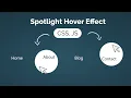 Creative Spotlight Hover Effect HTML CSS JS
