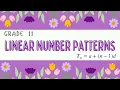 Grade 11 Linear number patterns
