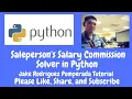 Salepersons Salary Commission Solver in Python