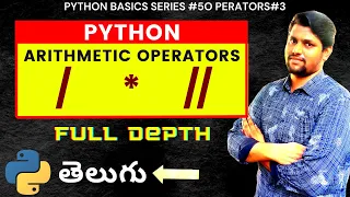 Python Arithmetic Operators In Telugu Part 3 Operators In In Telugu