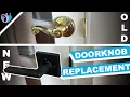 how to replace a door knob handle new door lock installation