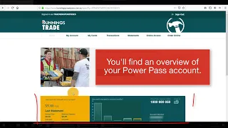 Bunnings PowerPass Online Account Portal tour
