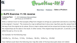 Java Practice It Exercise 11 18 reverse collections sets and maps hashmap