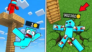 Minecraft pero ROMPER HUESOS te Vuelve MILLONARIO!