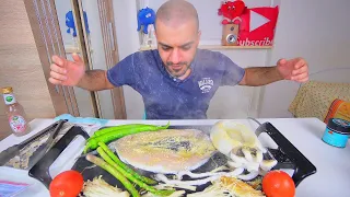 شواء واكل وجبة مأكولات بحرية سمك وحبار ومحار Seafood Grill Mukbang Boeses Milkfish Squid Calms 