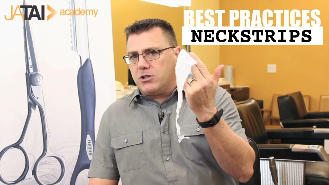 Best Practices for Barbers and Cosmetologists: always use a neck strip