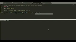 python - Replace multiple characters and words in a string using regex
