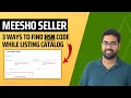 Easily Find Meesho HSN Code Of Your Products While a Listing Catalog What is HSN Code for Meesho
