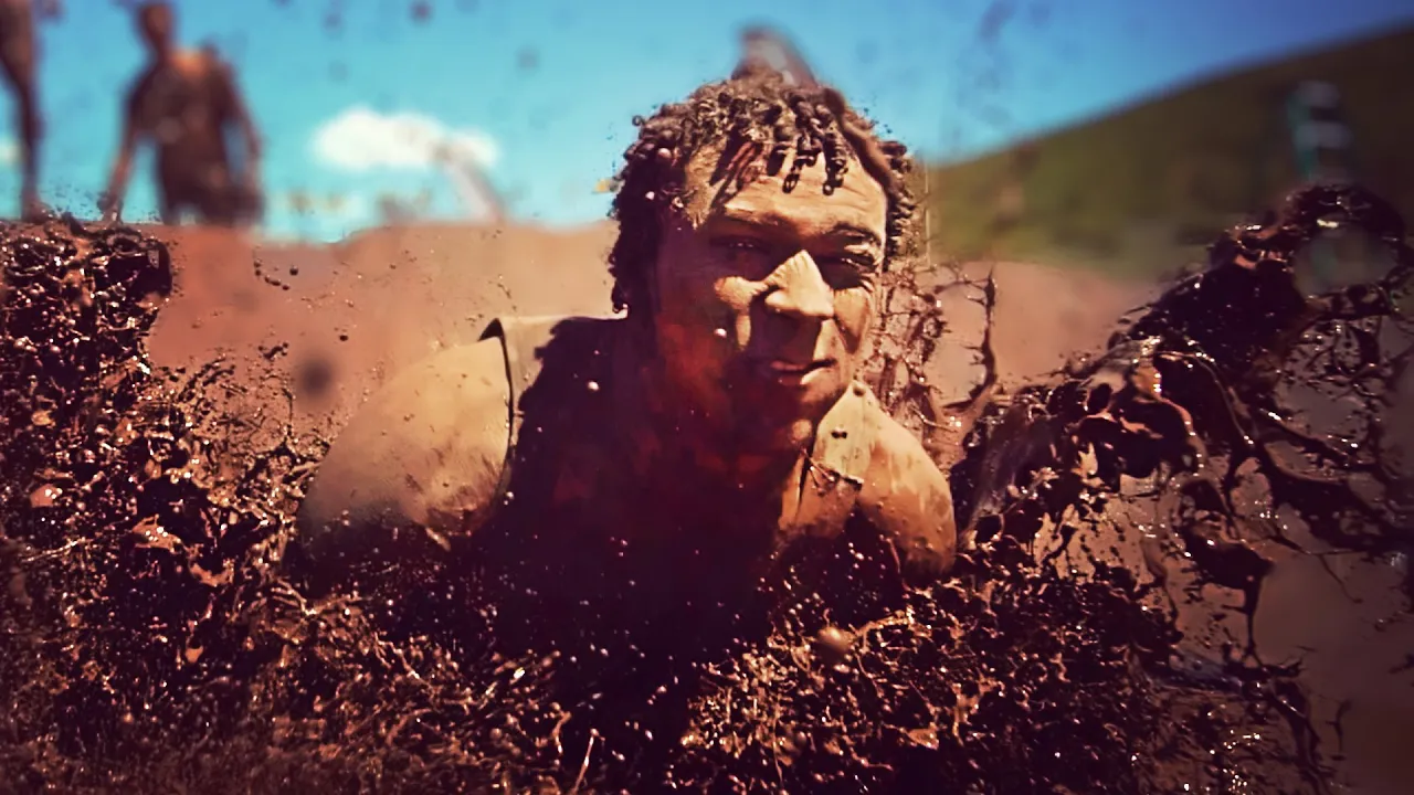 EPIC SLOW MOTION MUD BATH! (Dirty Dash)