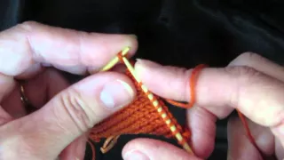 Right wing decrease on purl side -