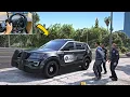 GTA 5 Playing as Police Officer Transporting a Prisoner - Steering Wheel Gameplay