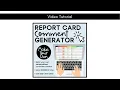 Make Your Own Report Card Comment Generator TUTORIAL