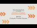 MATES Evaluate Transfer Courses