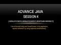 Advance Java - Session 4 ServletConfig ServletContext Response-Redirect