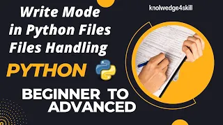 5 3 File Write Mode Python Files Operation Python File Handling knowledge4skill