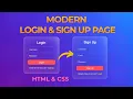 Advanced Responsive Login Sign-Up Form Glassmorphism UI Design in HTML CSS