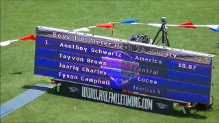 Anthony Schwartz 2A Boys 100 Meter Dash Finals FHSAA Outdoor State Finals