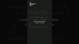 JavaScript How to find the smallest number in an array